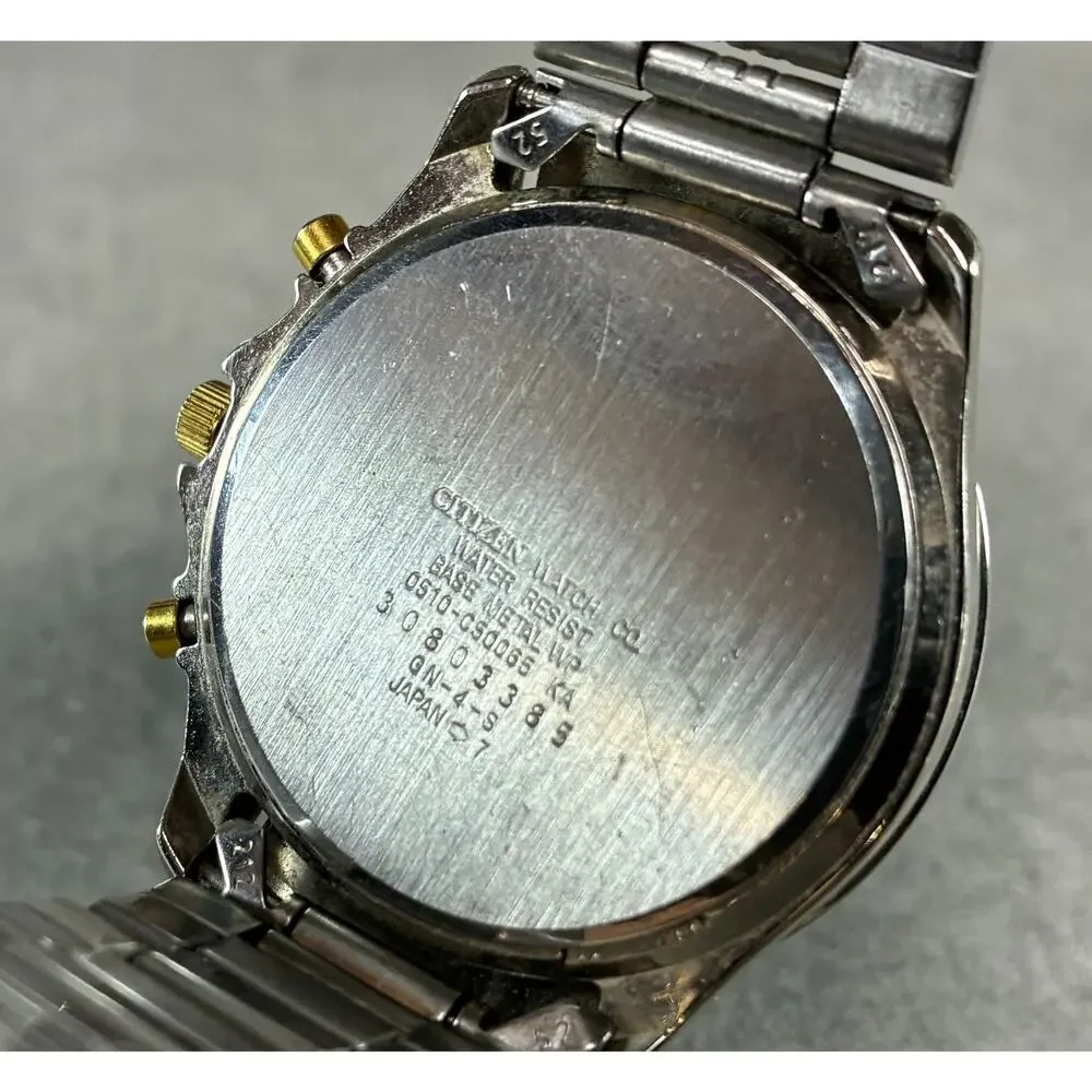 Rare Citizen 1993 Chronograph Works 0510‑C50065 KA Blue Men's Watch Parts Repair